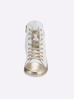 Sneakers & Schnürer|Andrea Conti Sneaker weiß-goldfarben