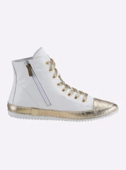 Sneakers & Schnürer|Andrea Conti Sneaker weiß-goldfarben