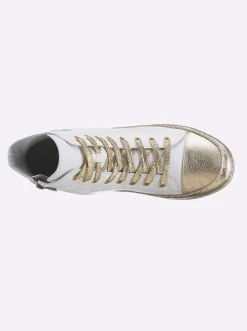 Sneakers & Schnürer|Andrea Conti Sneaker weiß-goldfarben