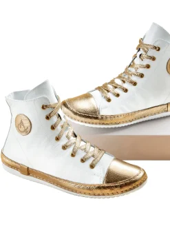 Sneakers & Schnürer|Andrea Conti Sneaker weiß-goldfarben
