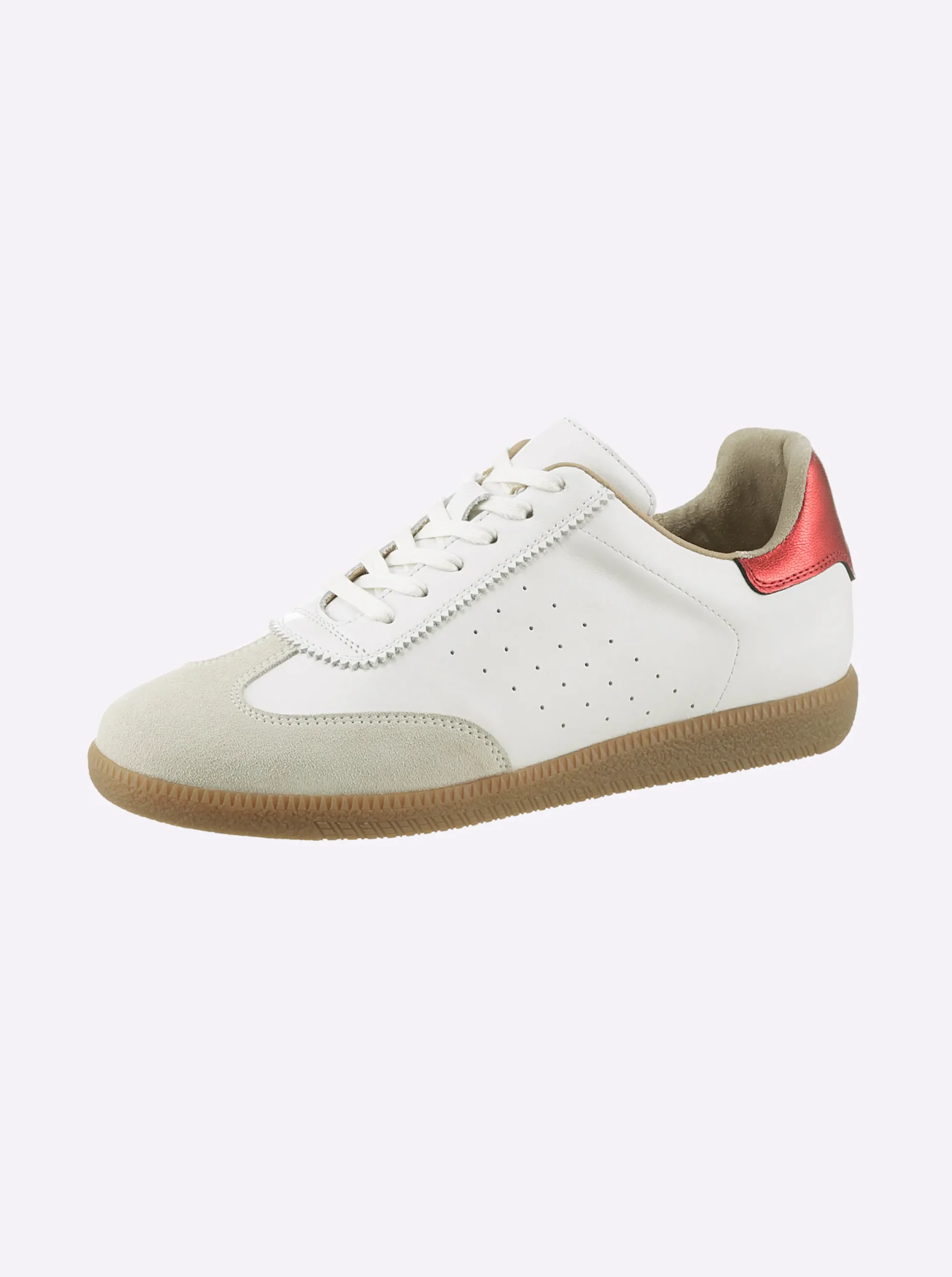 Sneakers & Schnürer|heine Sneaker weiß-rot-metallic