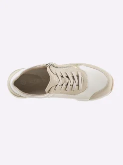 Sneakers & Schnürer|Remonte Sneaker , für orthopädische Einlagen geeignet weiß-beige