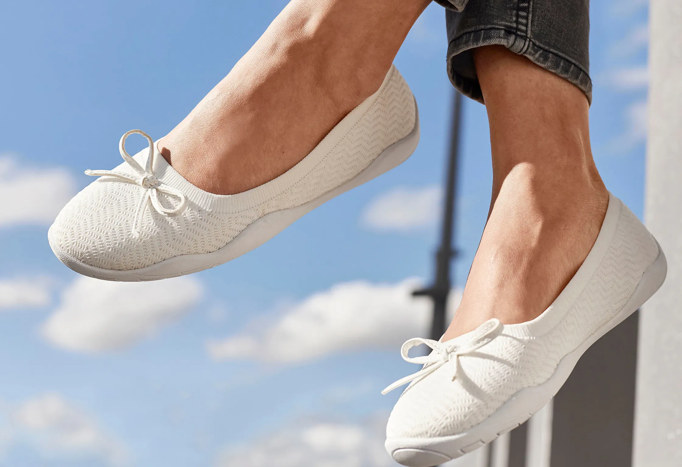 Ballerinas|LASCANA Sneaker Ballerinas weiß