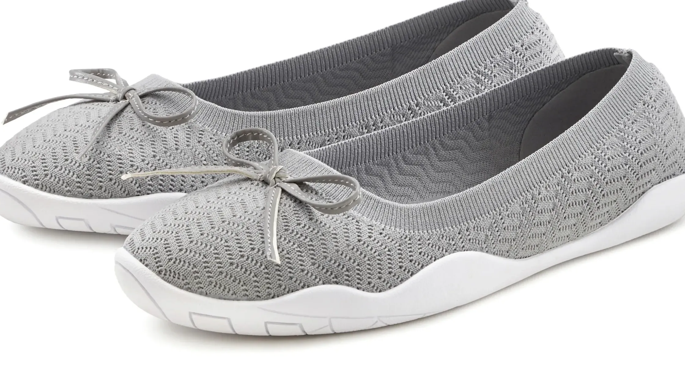 Ballerinas|LASCANA Sneaker Ballerinas grau