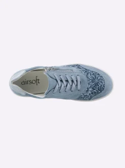 Sneakers & Schnürer|airsoft modern+ Sneaker für orthopädische Einlagen geeignet hellblau