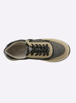 Sneakers & Schnürer|Remonte Sneaker in mehrfarbiger Optik beige-schwarz