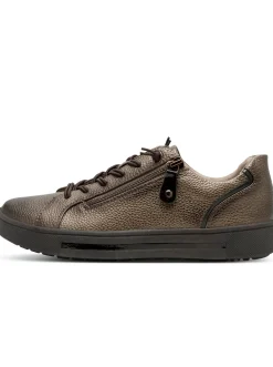 Sneakers & Schnürer|Jana Sneaker mit glänzenden Details bronzefarben