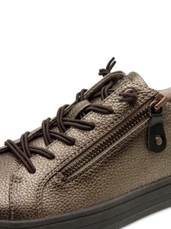Sneakers & Schnürer|Jana Sneaker mit glänzenden Details bronzefarben