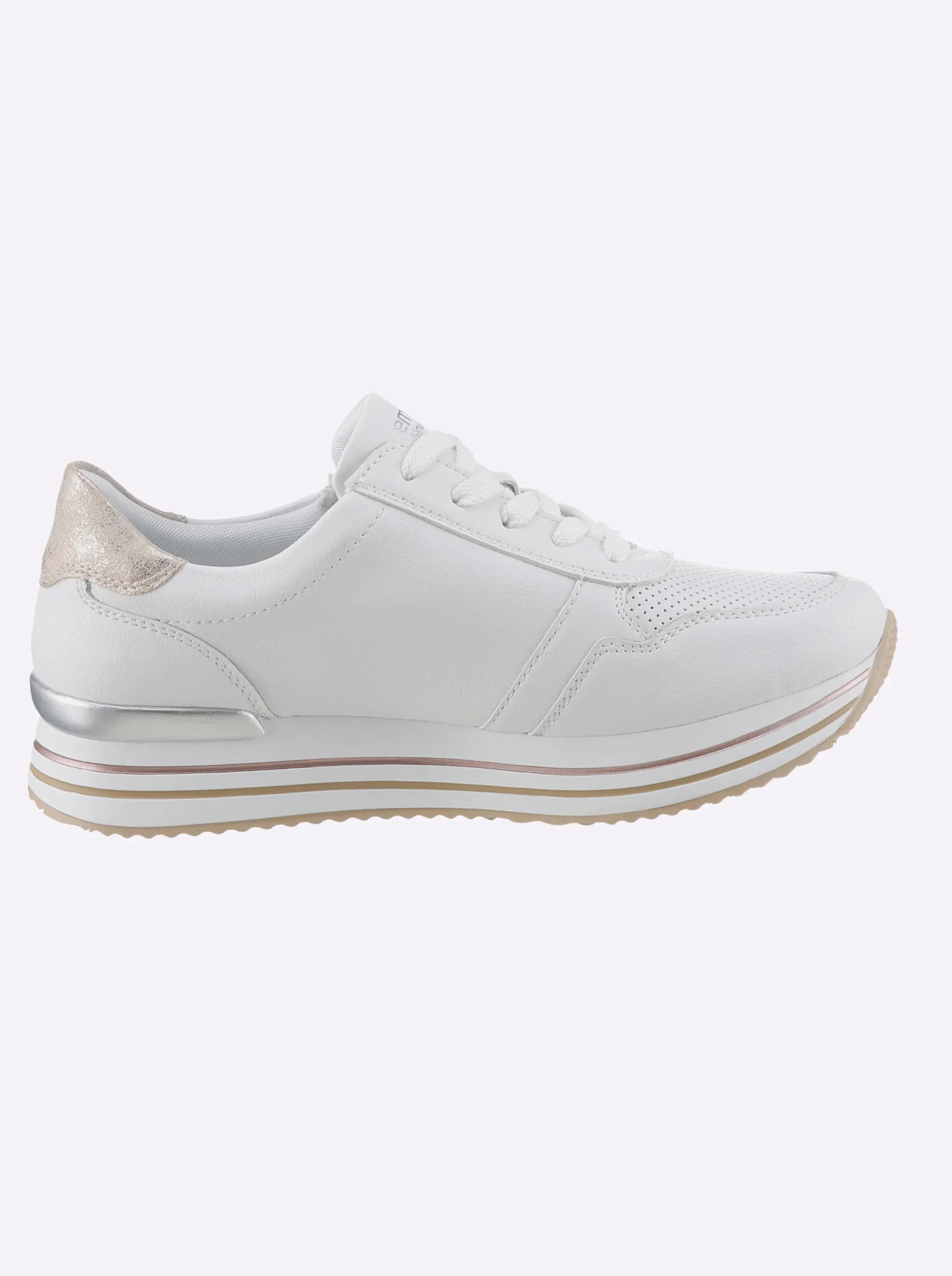 Sneakers & Schnürer|Remonte Sneaker mit leichter PU-Laufsohle weiß