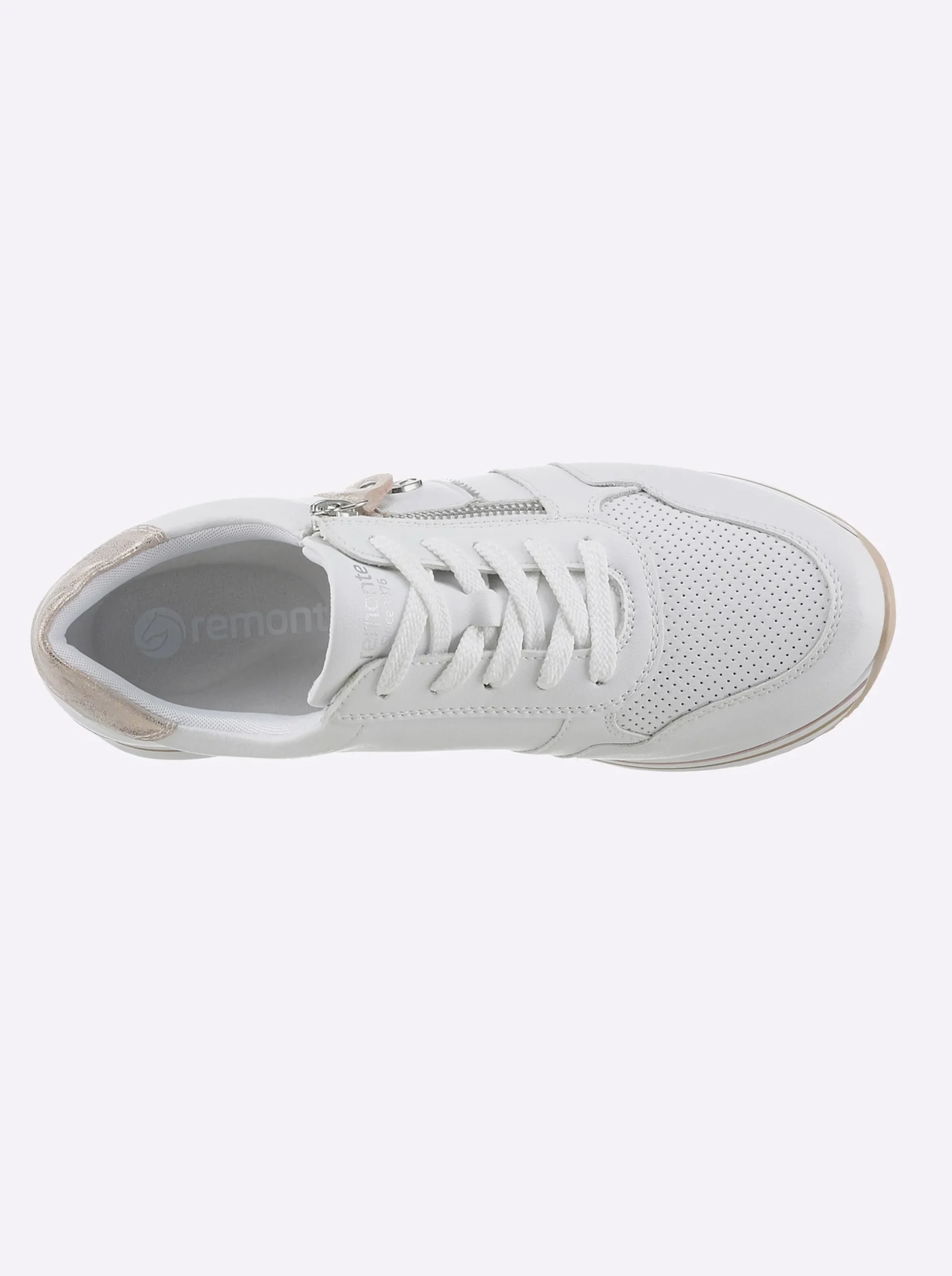 Sneakers & Schnürer|Remonte Sneaker mit leichter PU-Laufsohle weiß