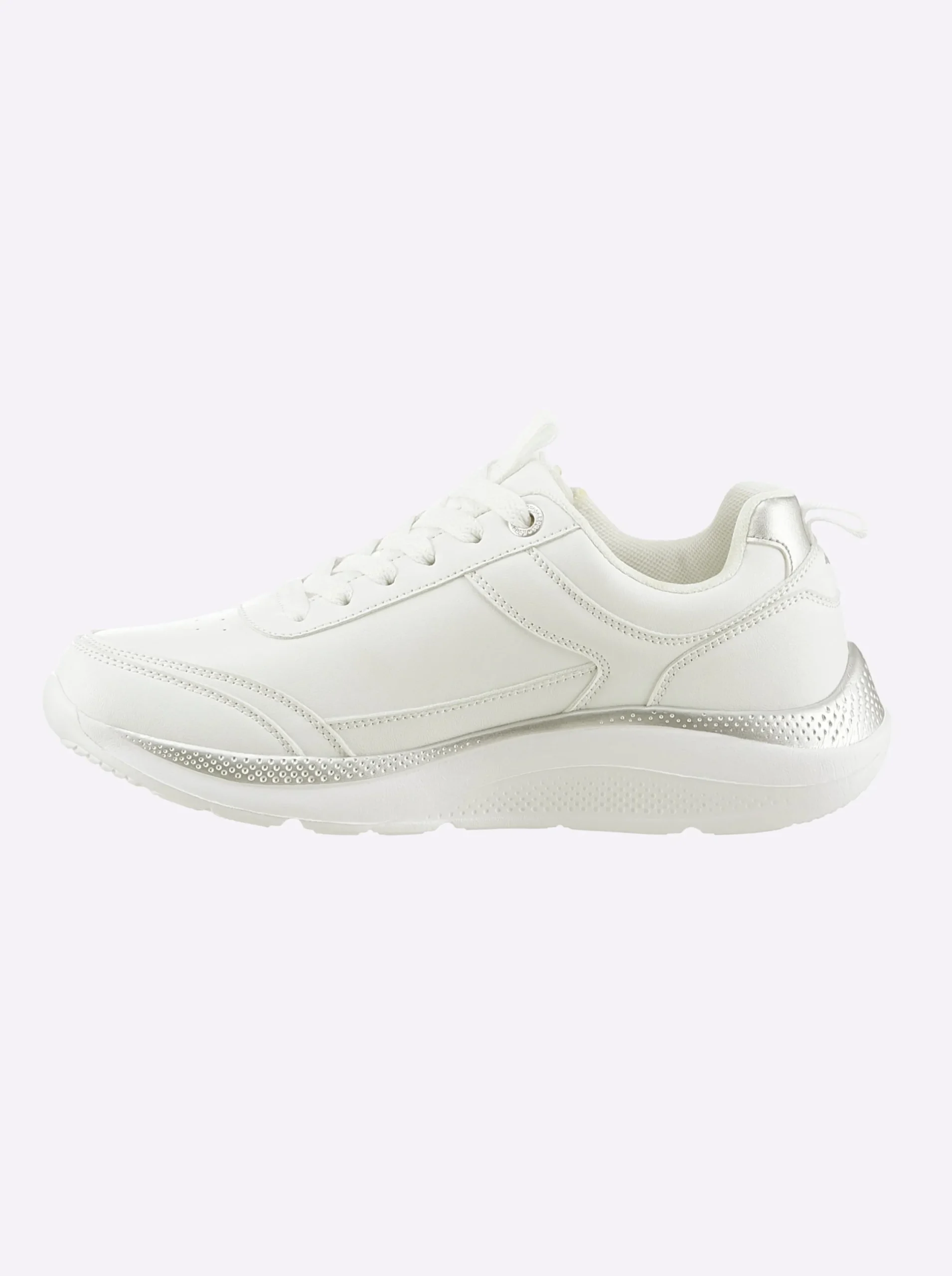 Sneakers & Schnürer|KangaROOS Sneaker mit metallisch schimmernden Akzenten weiß