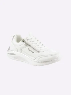 Sneakers & Schnürer|KangaROOS Sneaker mit metallisch schimmernden Akzenten weiß
