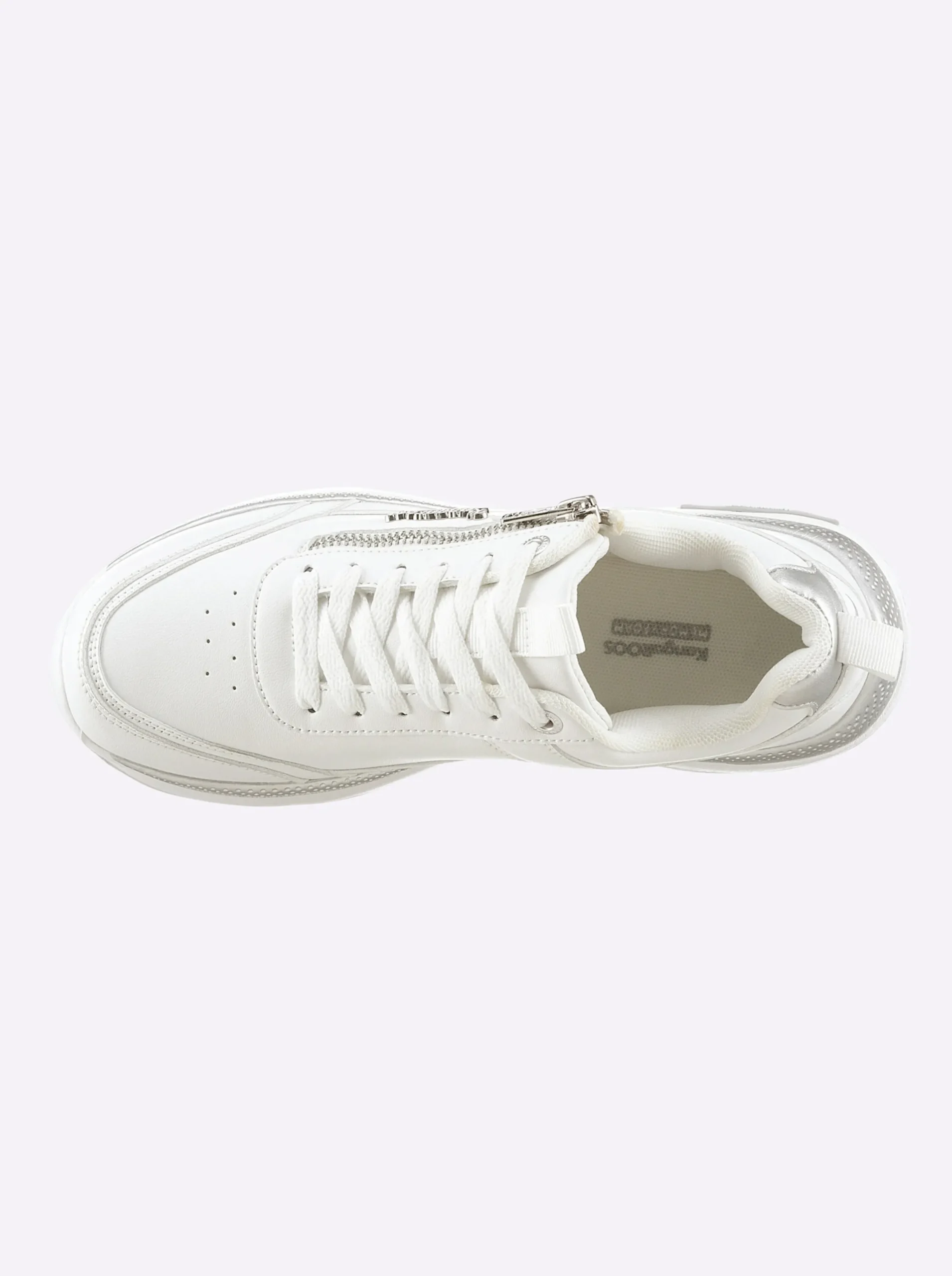 Sneakers & Schnürer|KangaROOS Sneaker mit metallisch schimmernden Akzenten weiß