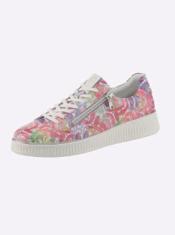 Sneakers & Schnürer|Remonte Sneaker mit seitlichem Reißverschluss weiß-bunt