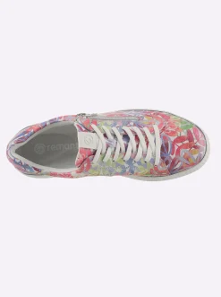 Sneakers & Schnürer|Remonte Sneaker mit seitlichem Reißverschluss weiß-bunt