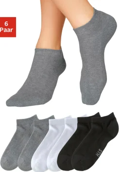 Strümpfe & Socken|H.I.S Sneakersocken 2xschwarz,2xweiß,2xgrau-meliert