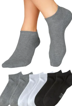 Strümpfe & Socken|H.I.S Sneakersocken 2xschwarz,2xweiß,2xgrau-meliert