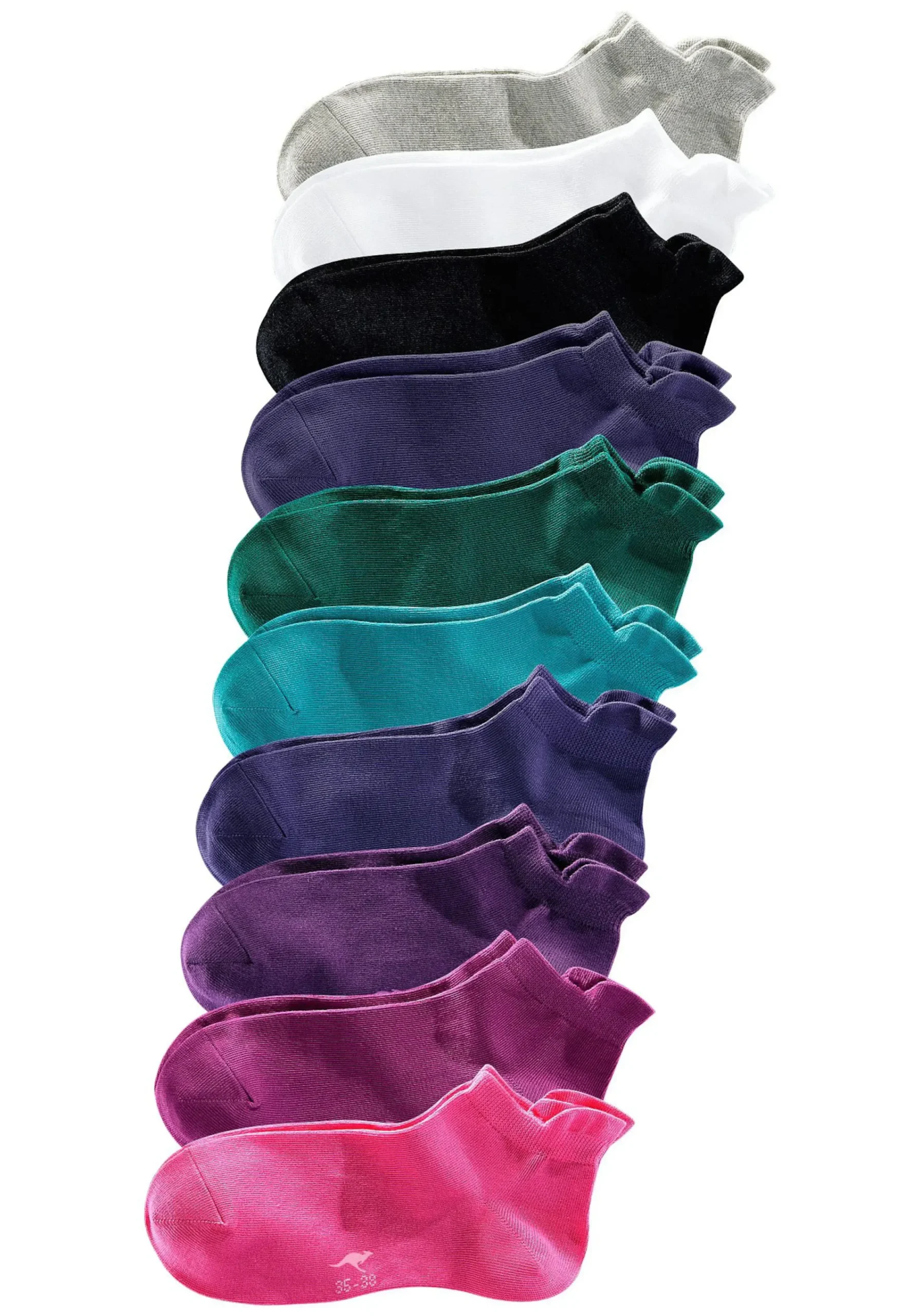 Strümpfe & Socken|KangaROOS Sneakersocken himbeere*schwarz-pink-pflaume-weiß-grau-türkis-petrol-blau-lila