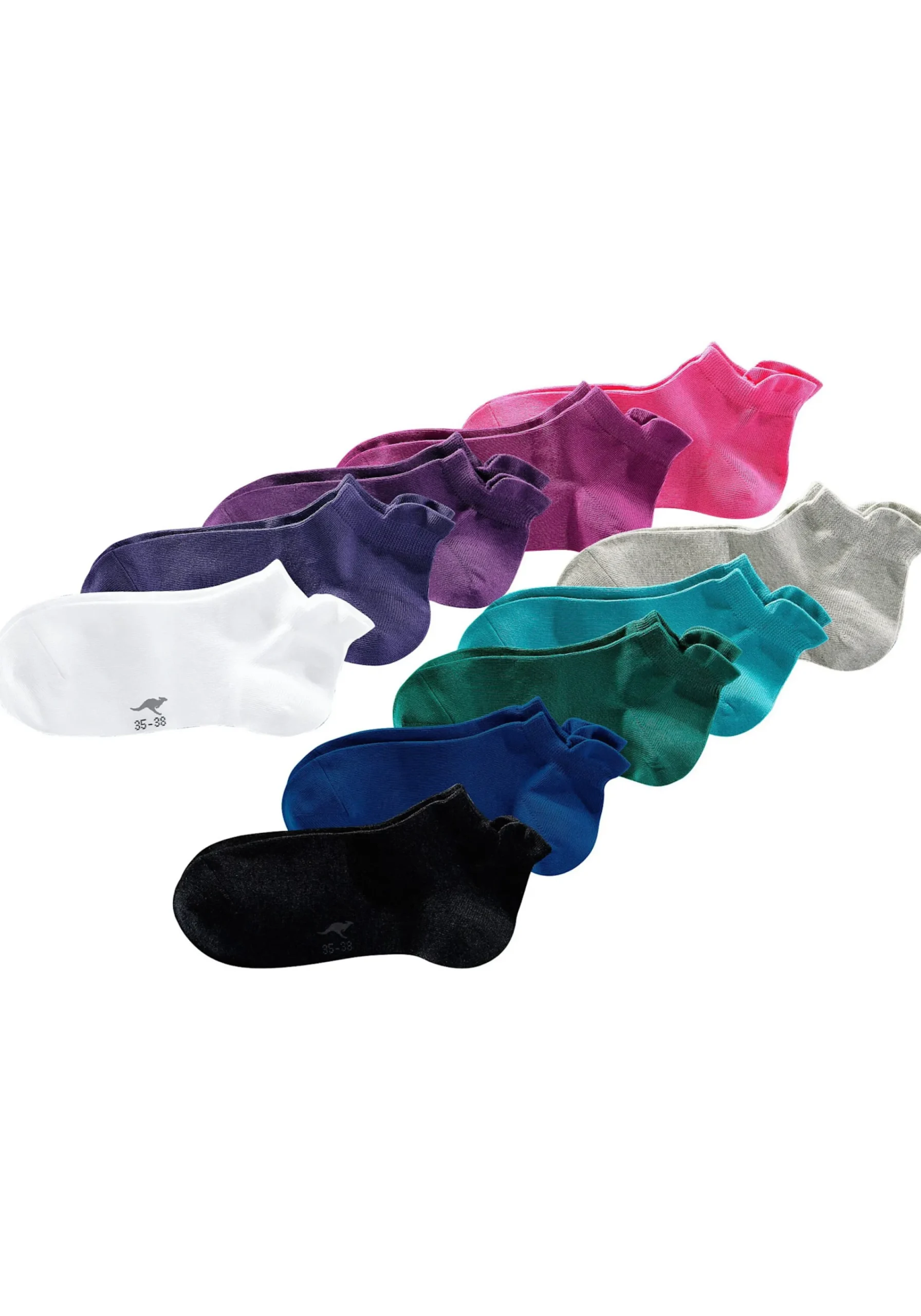 Strümpfe & Socken|KangaROOS Sneakersocken himbeere*schwarz-pink-pflaume-weiß-grau-türkis-petrol-blau-lila