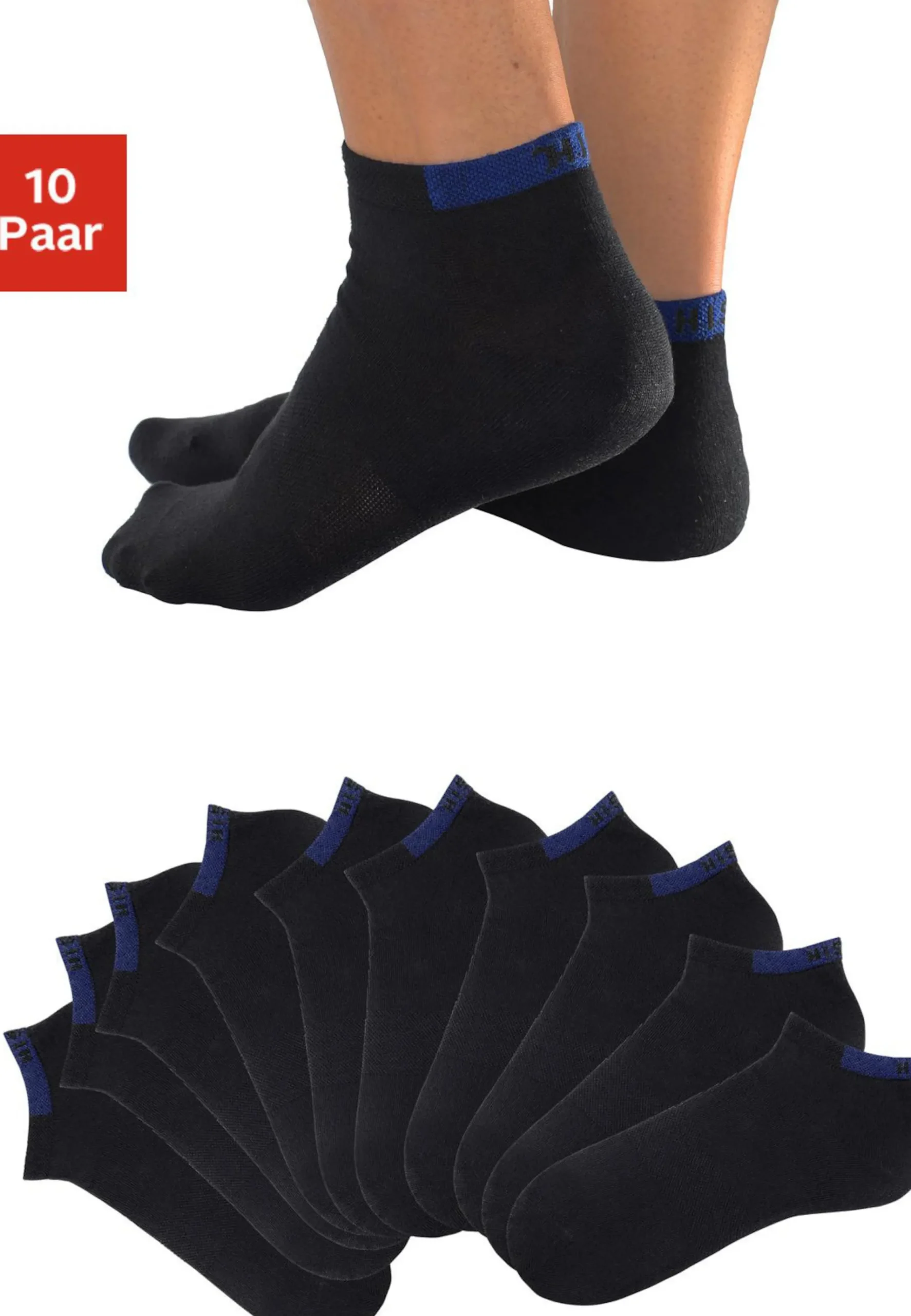 Strümpfe & Socken|H.I.S Sneakersocken schwarz
