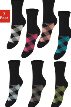 Strümpfe & Socken|H.I.S Socken schwarz-gemustert
