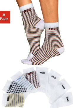 Strümpfe & Socken|H.I.S Socken bunt-weiß