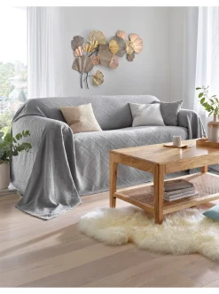 Sofaüberwürfe & Hussen|Pereira da Cunha Sofaüberwurf grau