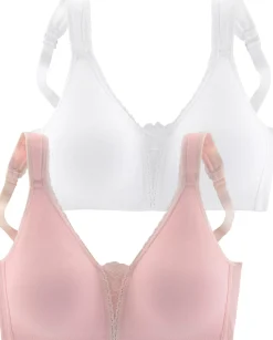 Bhs|petite fleur Soft-BH rosa+weiß