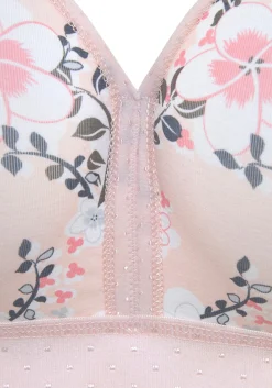 Bhs|petite fleur Soft-BH rosé-bedruckt+weiß