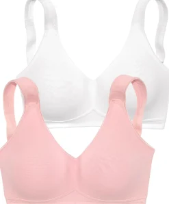Bhs|petite fleur Soft-BH rosa+weiß