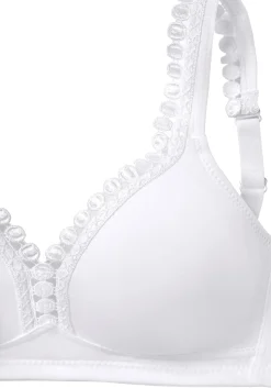 Bhs|petite fleur Soft-BH marine+weiß