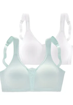 Bhs|petite fleur Soft-BH hellblau+weiß