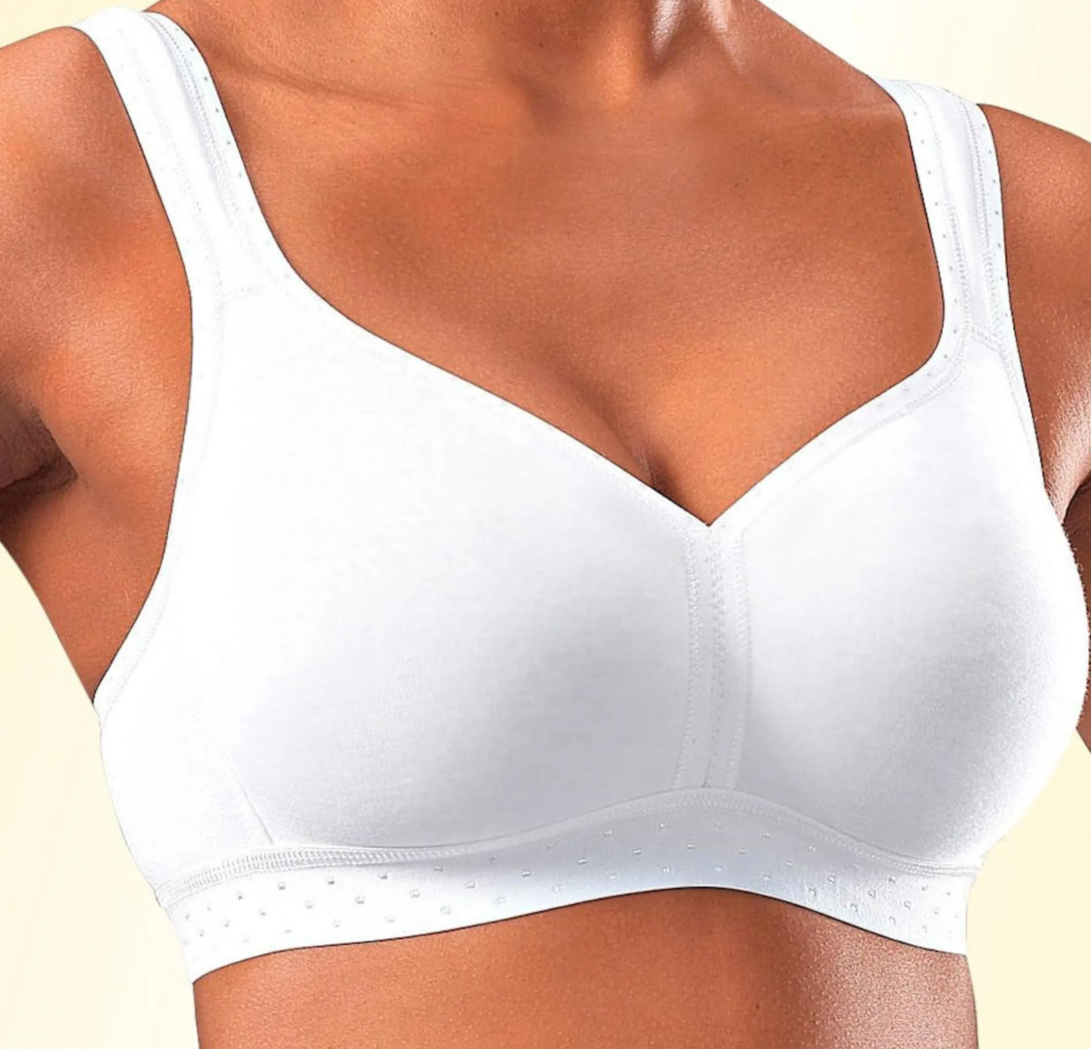 Bhs|petite fleur Soft-BH weiß+schwarz