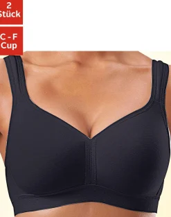 Bhs|petite fleur Soft-BH weiß+schwarz