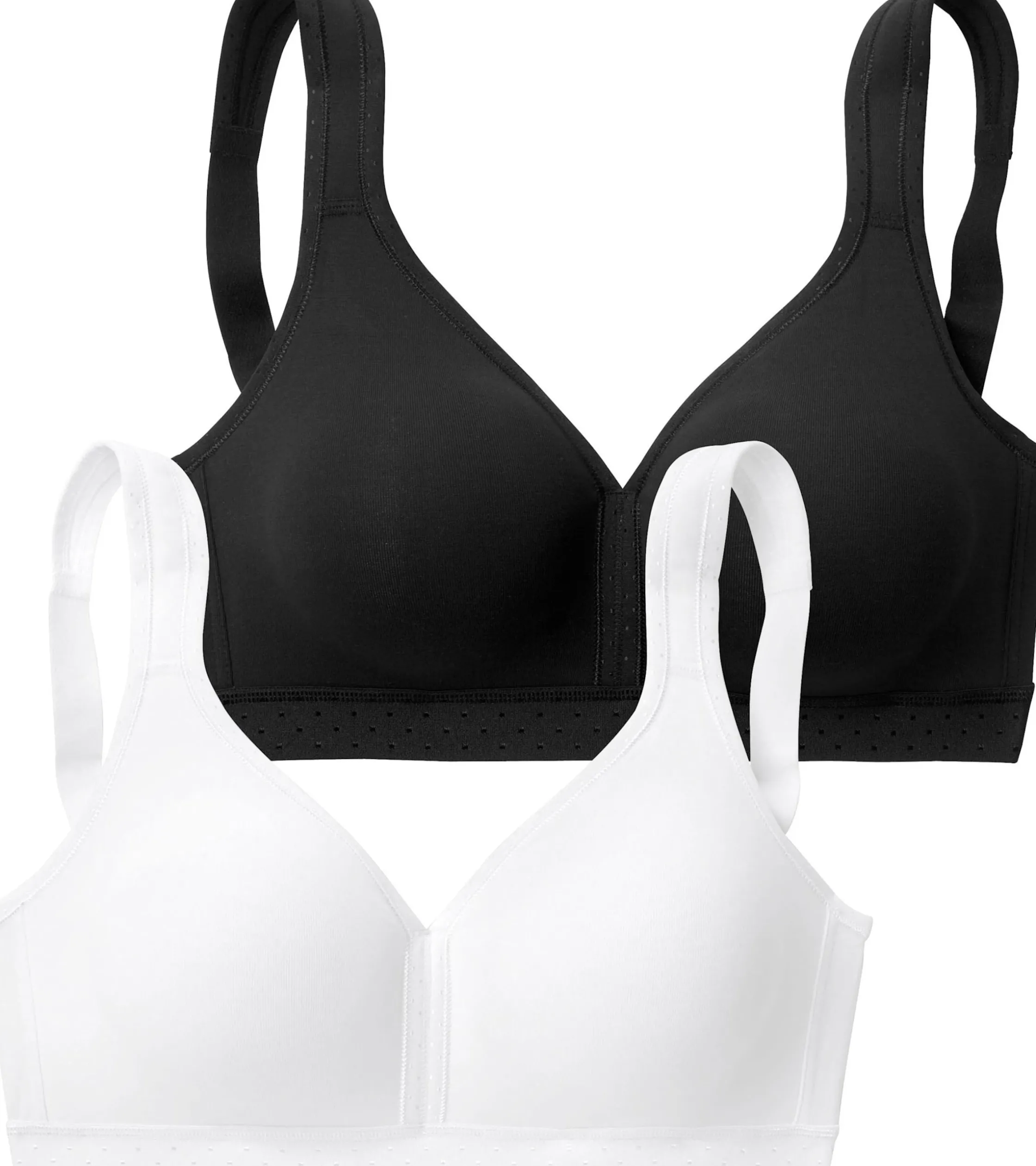 Bhs|petite fleur Soft-BH weiß+schwarz