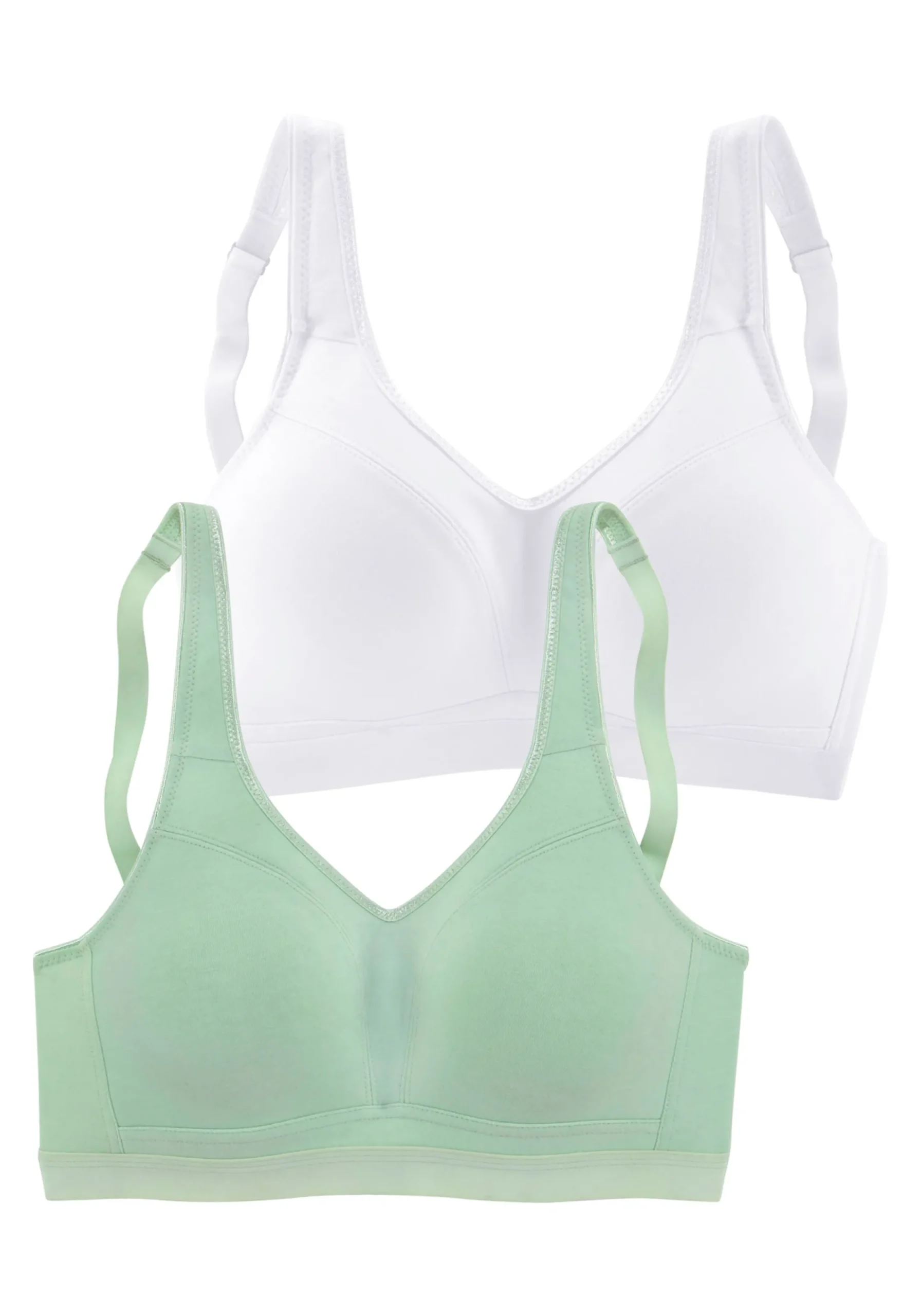 Bhs|petite fleur Soft-BH weiß+mint