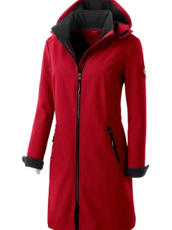 Jacken| Softshelljacke mit Gummizug im Rücken rot