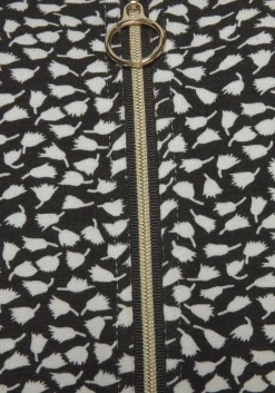 Strandkleider|Kleider|s.Oliver Sommerkleid schwarz-creme-bedruckt