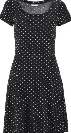 Kleider|Beachtime Sommerkleid schwarz-weiß-gepunktet