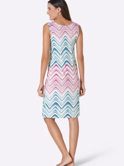 Strandkleider|Strandmode|feel good Sommerkleid topas-magenta-bedruckt