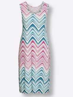 Strandkleider|Strandmode|feel good Sommerkleid topas-magenta-bedruckt