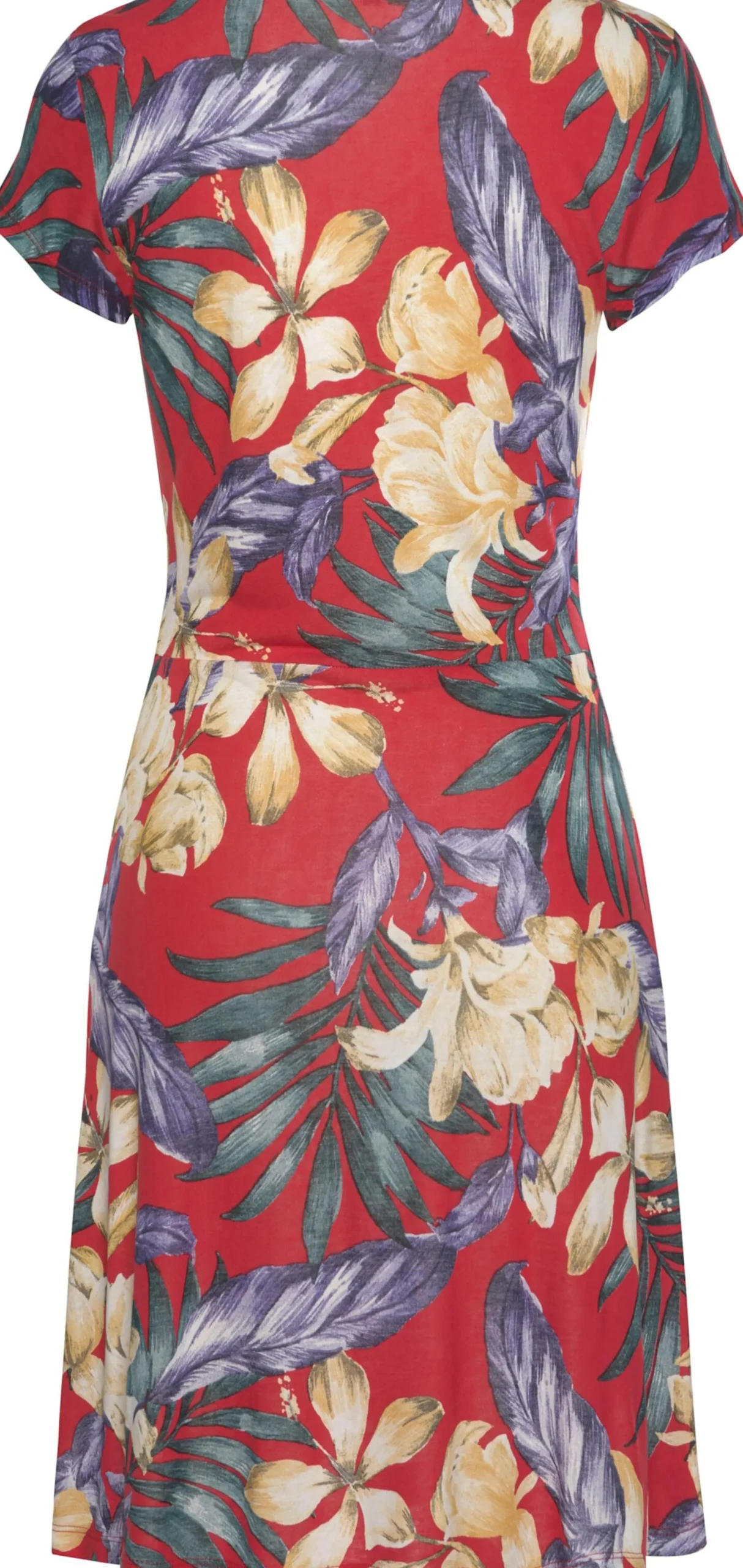 Strandkleider|LASCANA Sommerkleid rot-blau-bedruckt