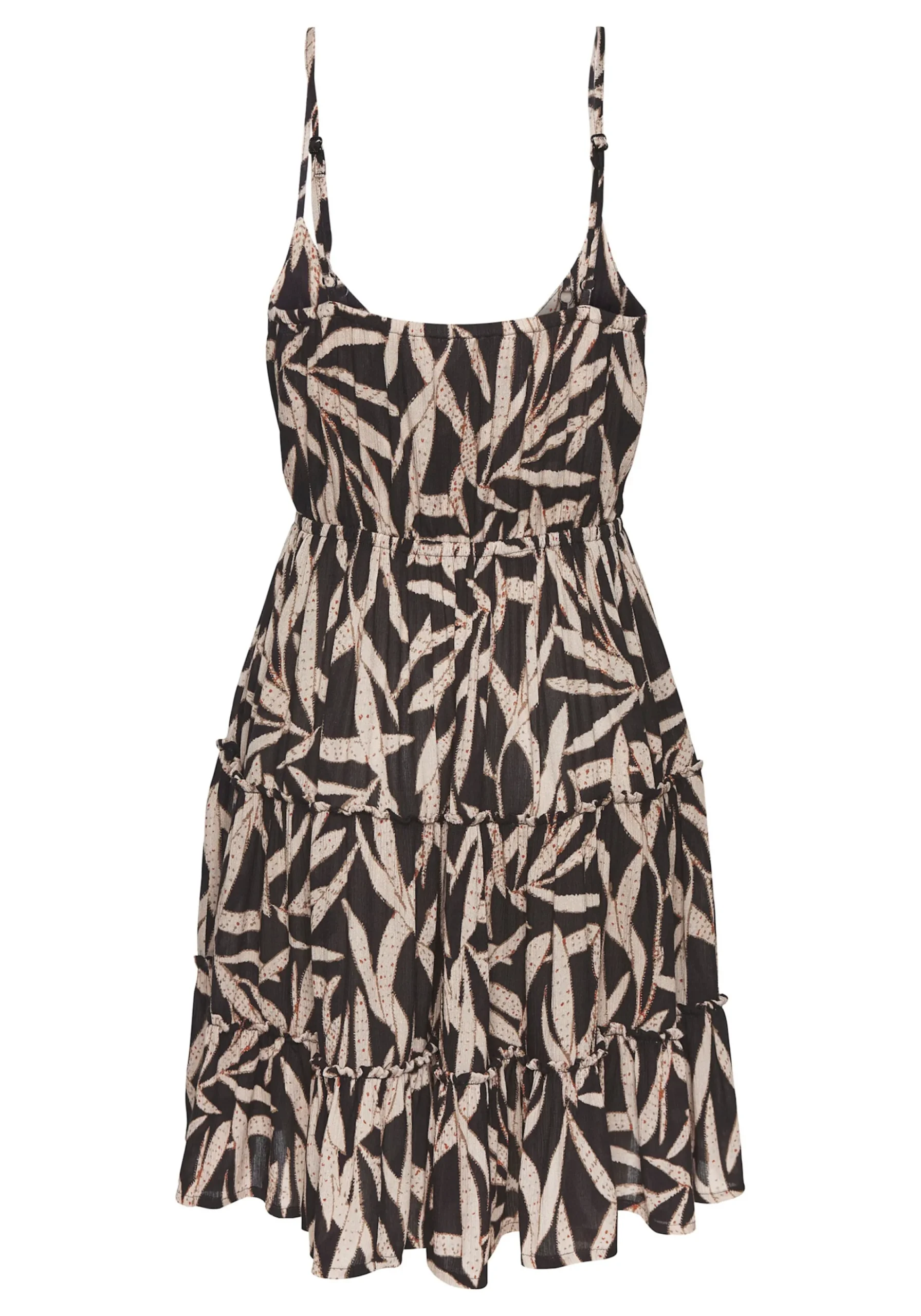 Strandkleider|s.Oliver Sommerkleid schwarz-sandbedruckt