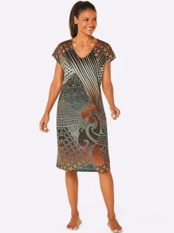 Strandkleider| Sommerkleid camel-jade-bedruckt