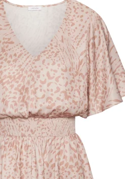 Strandkleider|Kleider|LASCANA Sommerkleid sand-beigebedruckt