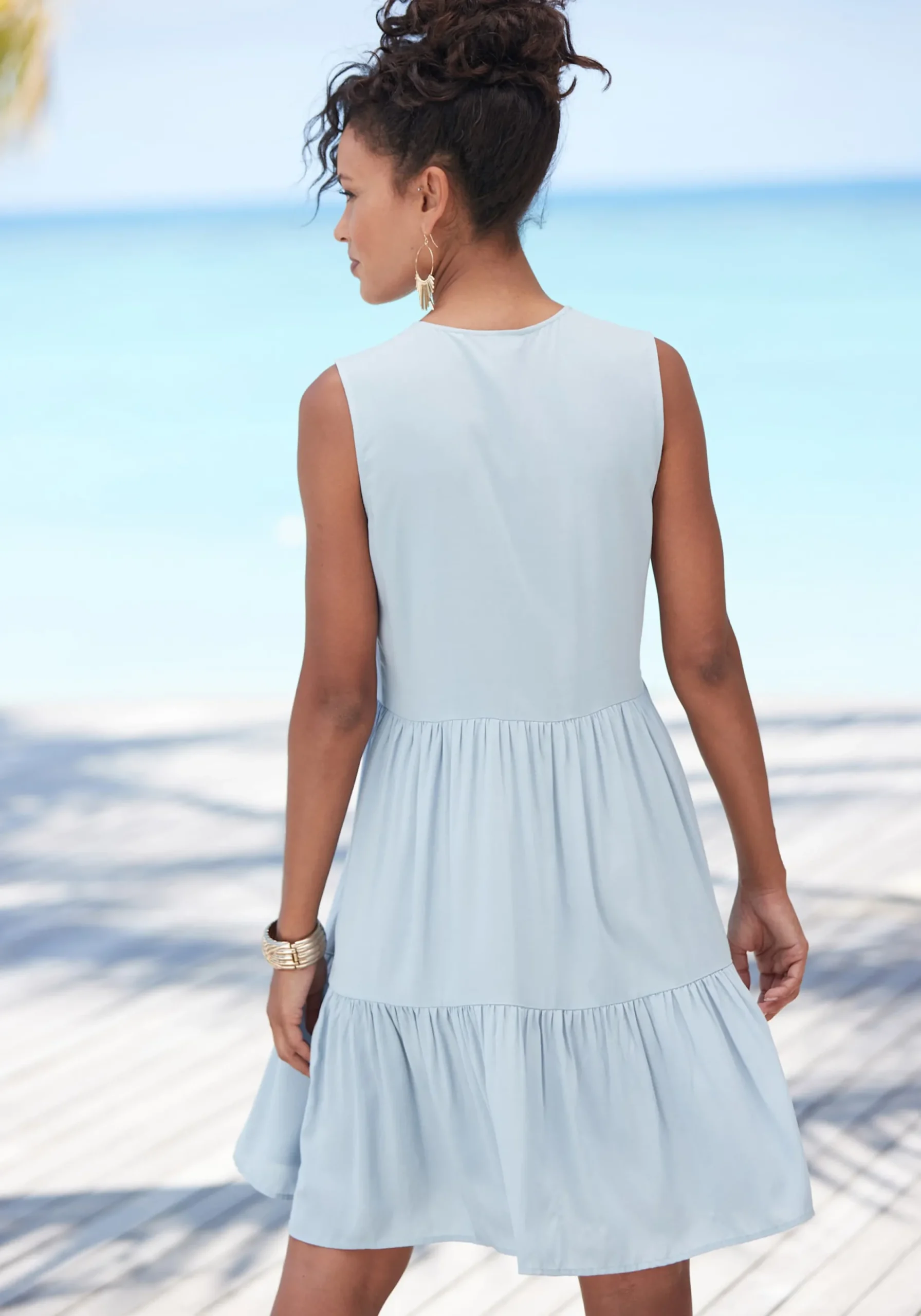 Strandkleider|LASCANA Sommerkleid hellblau
