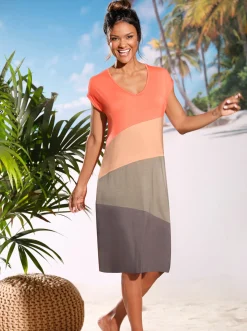 Strandkleider|feel good Sommerkleid in A-Linie mandarine