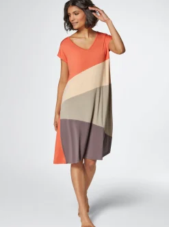 Strandkleider|feel good Sommerkleid in A-Linie mandarine