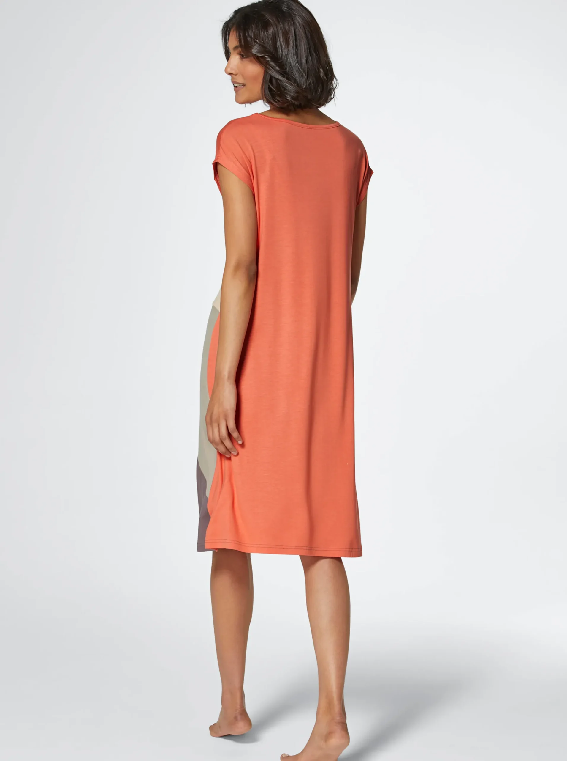 Strandkleider|feel good Sommerkleid in A-Linie mandarine