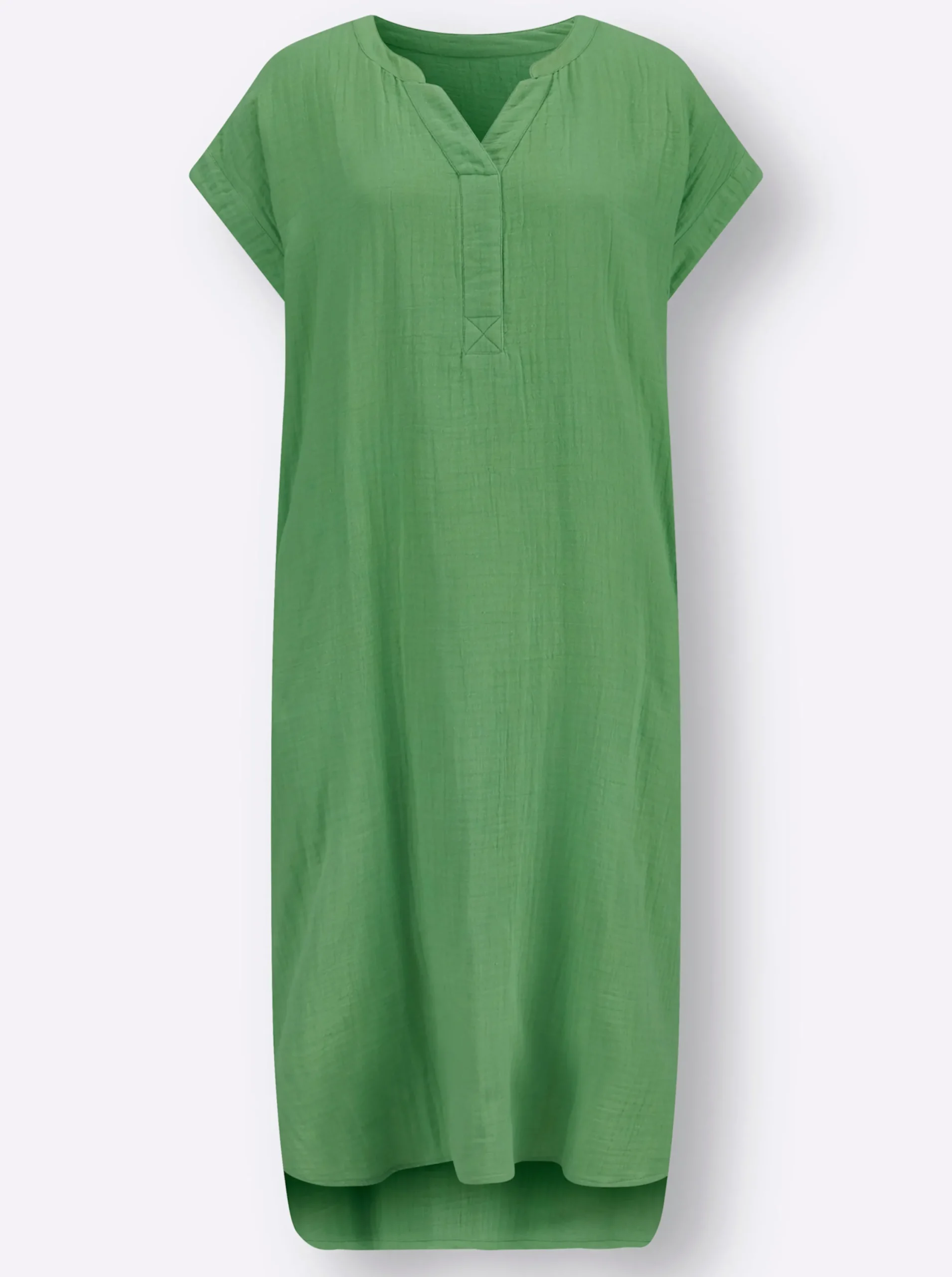 Kleider| Sommerkleid in Musselin-Qualität apfel